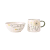 Skål GANI m. Markblomster i Creme (Ø15x7cm)
