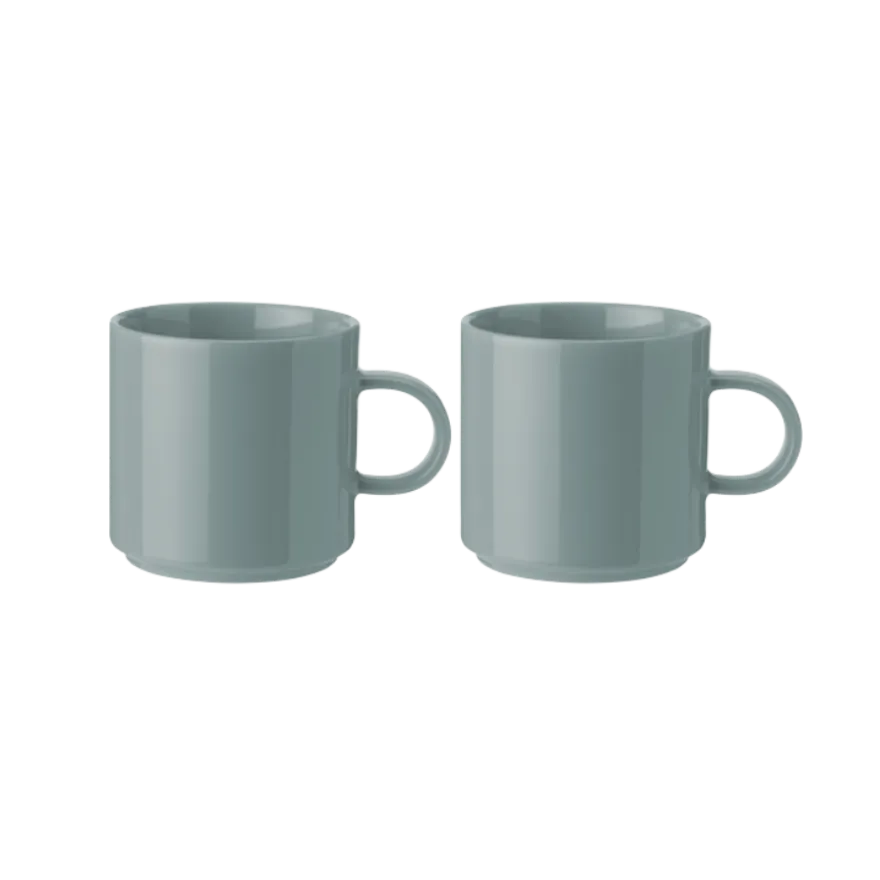 Stelton 2 stk. Krus i Lys Støvet Grøn (20cl)