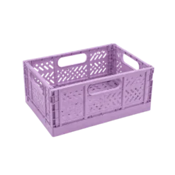 2 stk. Foldekasser Medium i Meleret Glimmer Lilla (29x21,3x12cm)