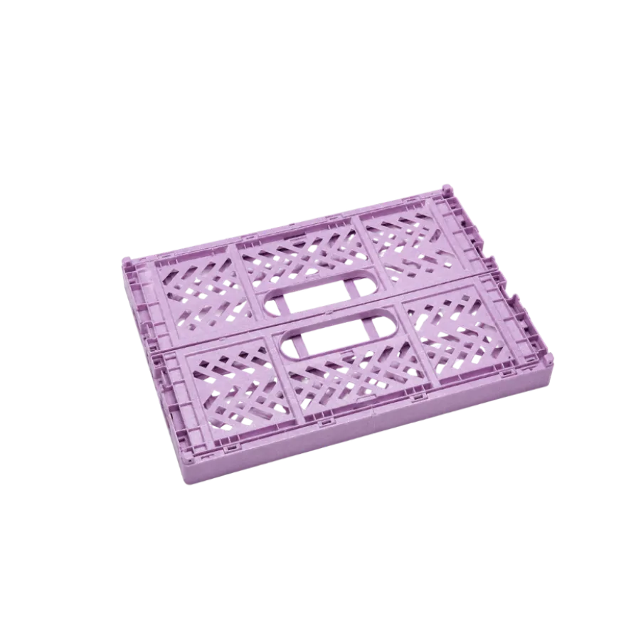 2 stk. Foldekasser Medium i Meleret Glimmer Lilla (29x21,3x12cm)