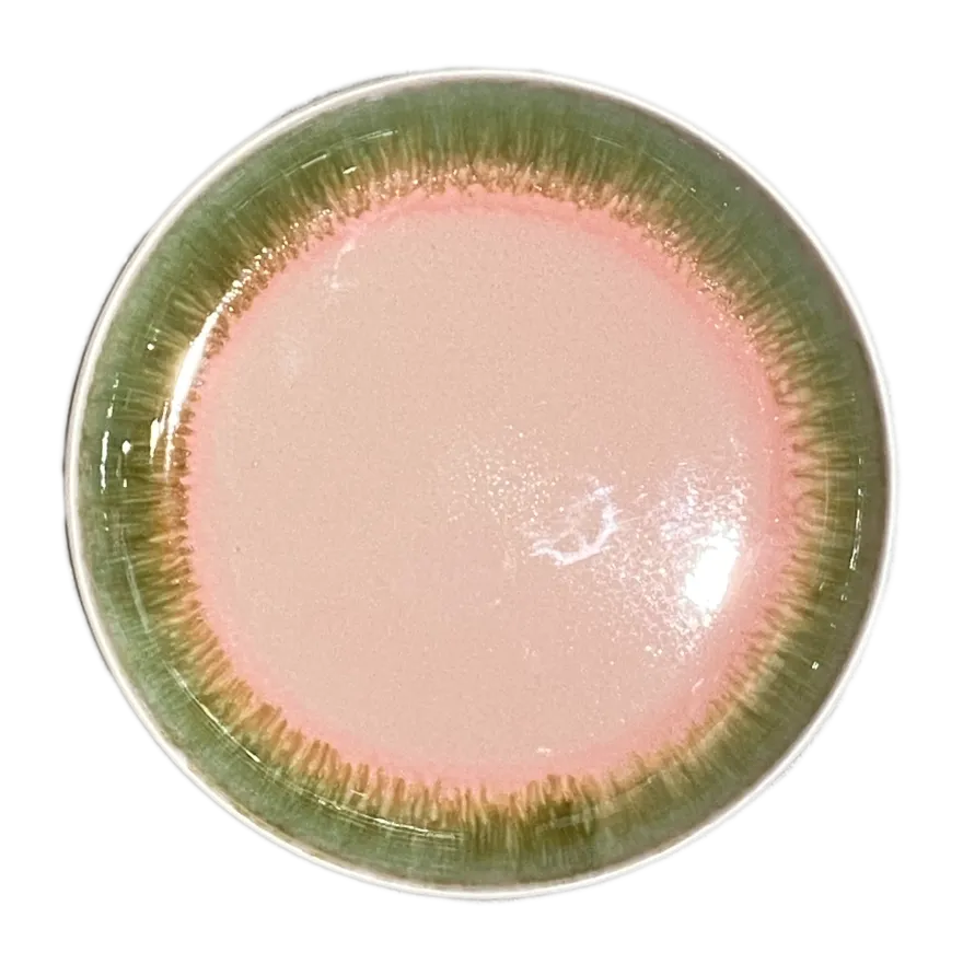 6 stk. Frokosttallerkener ASTA m. Løbeglasur i Rosa (Ø17cm)