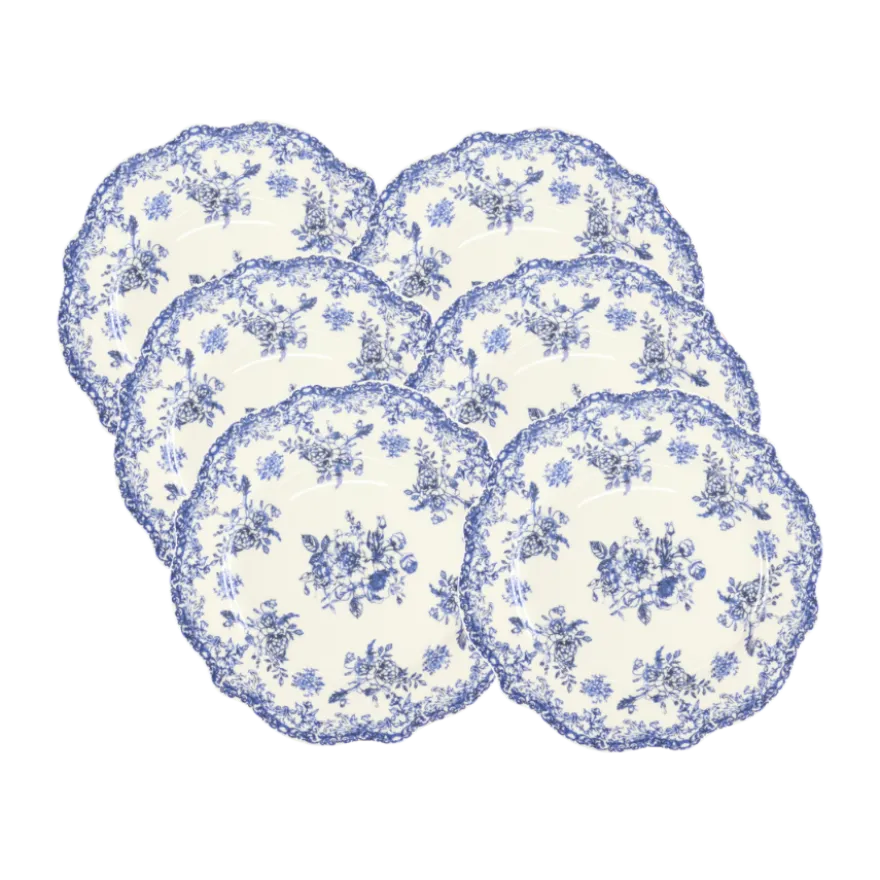 6 stk. Frokosttallerkener DINNA i Blå (Ø19,3x1,7 cm)