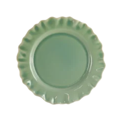 6 stk. Keramik Frokosttallerkener BENTOi Grøn (Ø22x2,2cm)