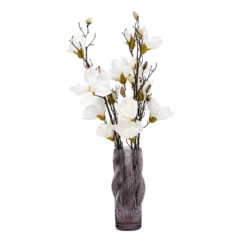 3 stk. Magnolia Blomster i Hvid (H100cm)