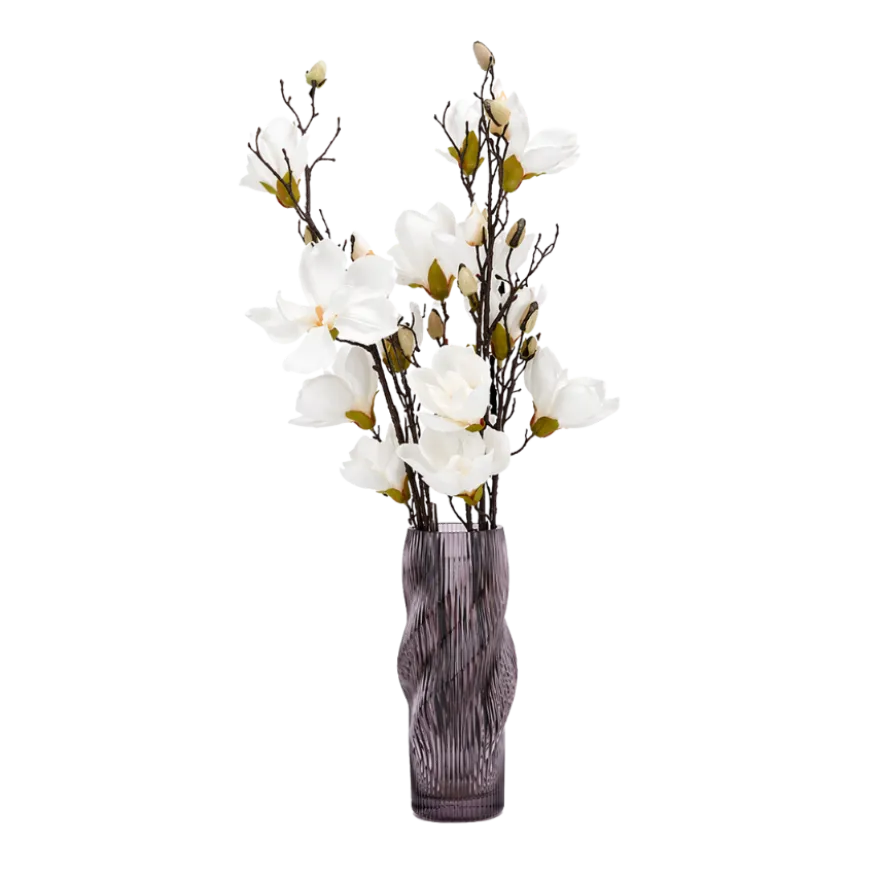 3 stk. Magnolia Blomster i Hvid (H100cm)
