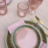 4 stk. Middagstallerkener ASTA m. Løbeglasur i Rosa (Ø26cm)