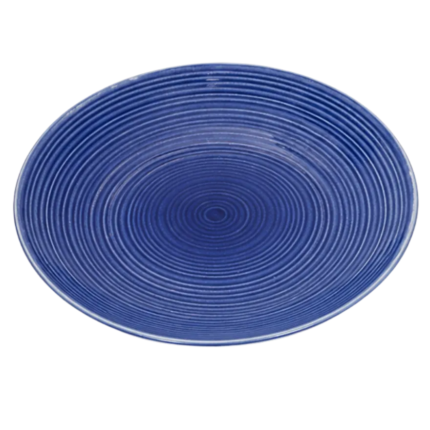 6 stk. Middagstallerkener i Blå Swirl (Ø28cm)