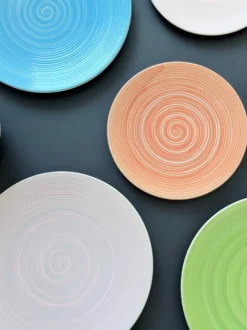 6 stk. Middagstallerkener i Grøn (Ø28cm)