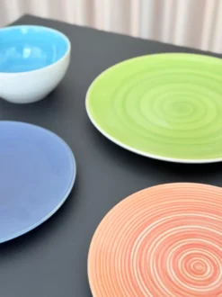 6 stk. Middagstallerkener i Grøn (Ø28cm)
