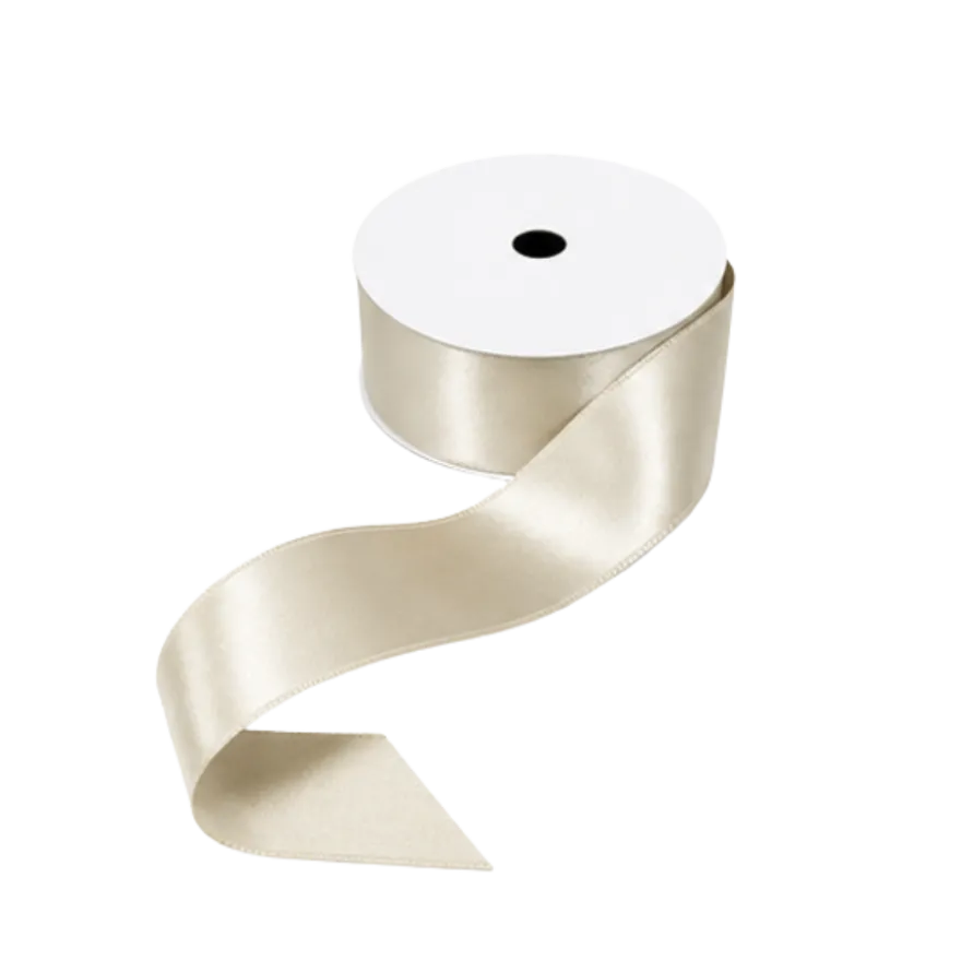 5 stk. Satinbånd i Ivory (9m)