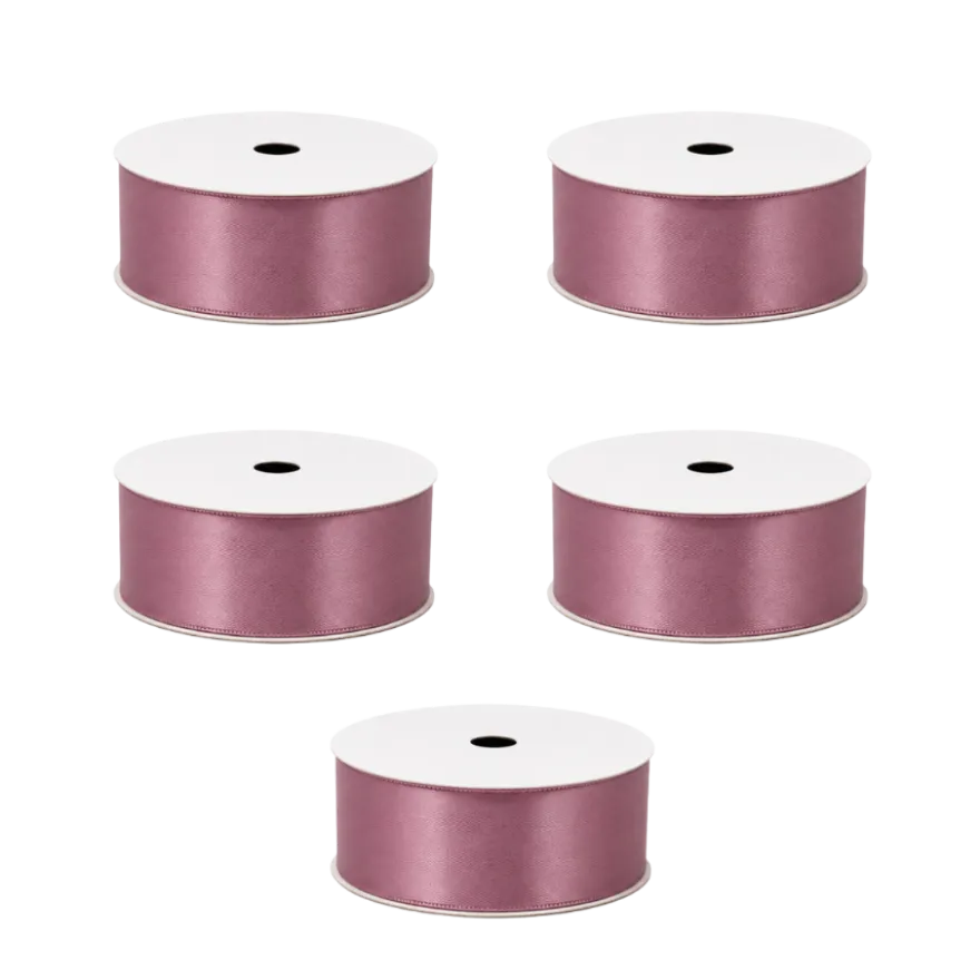 5 stk. Satinbånd i Rosy Mauve (9m)