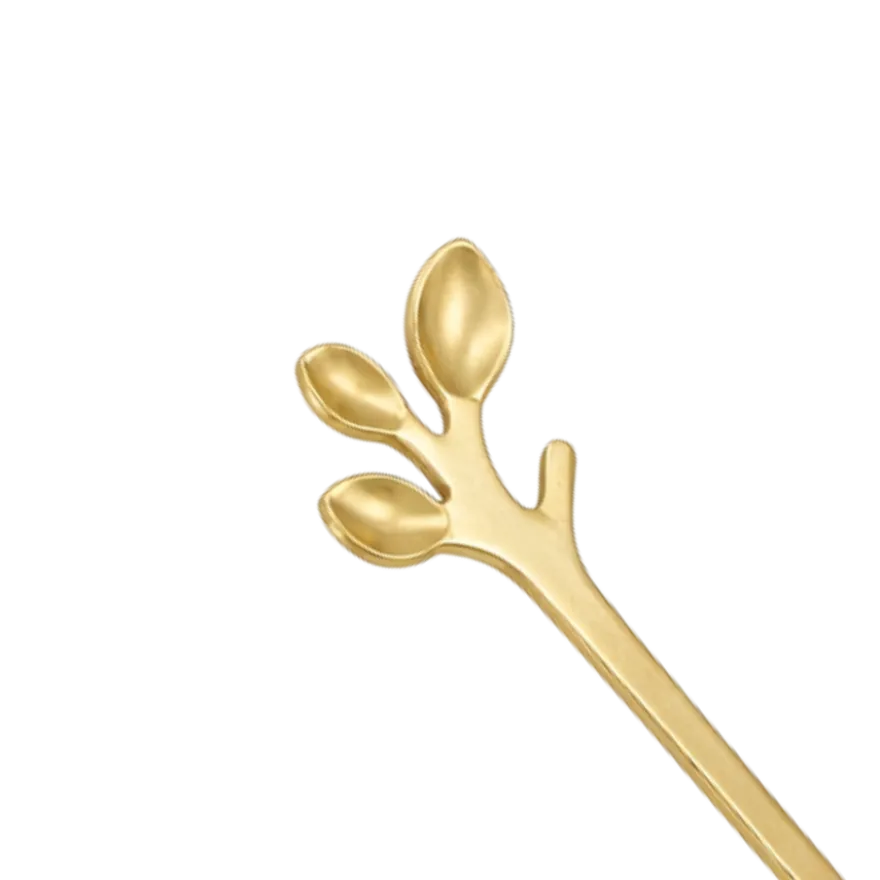 4 stk. Teskeer BENDT i Guld Farve