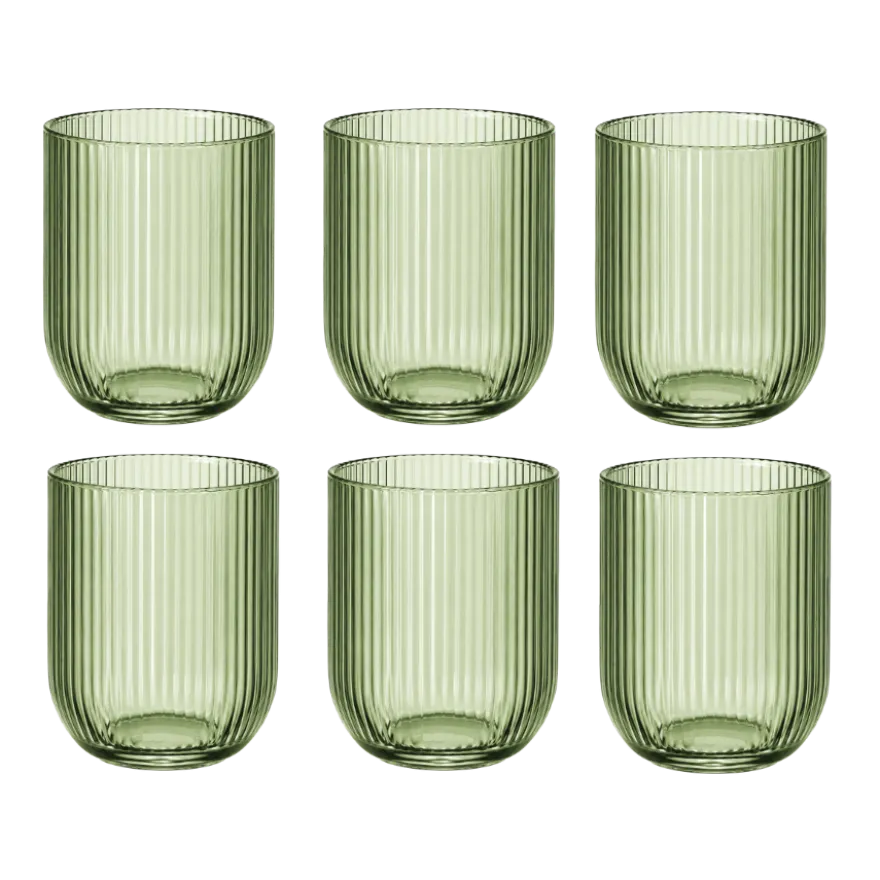 6 stk. Vandglas MEYA i Grøn (270ml)