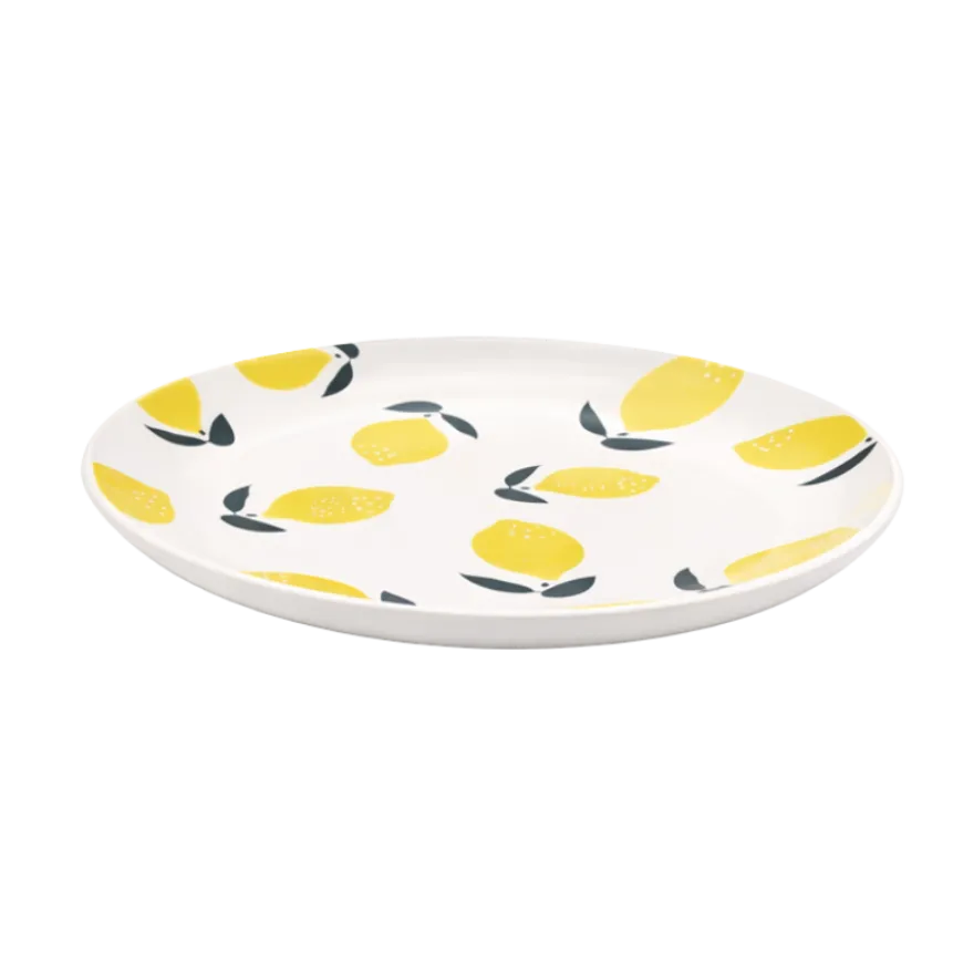 Tallerken GALA m. Citron Design i Gul (Ø22cm)