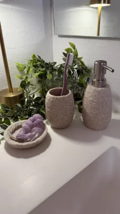 Tandkrus DENUK i Sandsten Farve (Ø7,5x9cm)