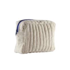 Toilettaske EASON m. Beige og Camel Stribe i Stor (27x10x20cm)