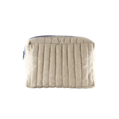 Toilettaske EASON m. Beige og Camel Stribe i Stor (27x10x20cm)