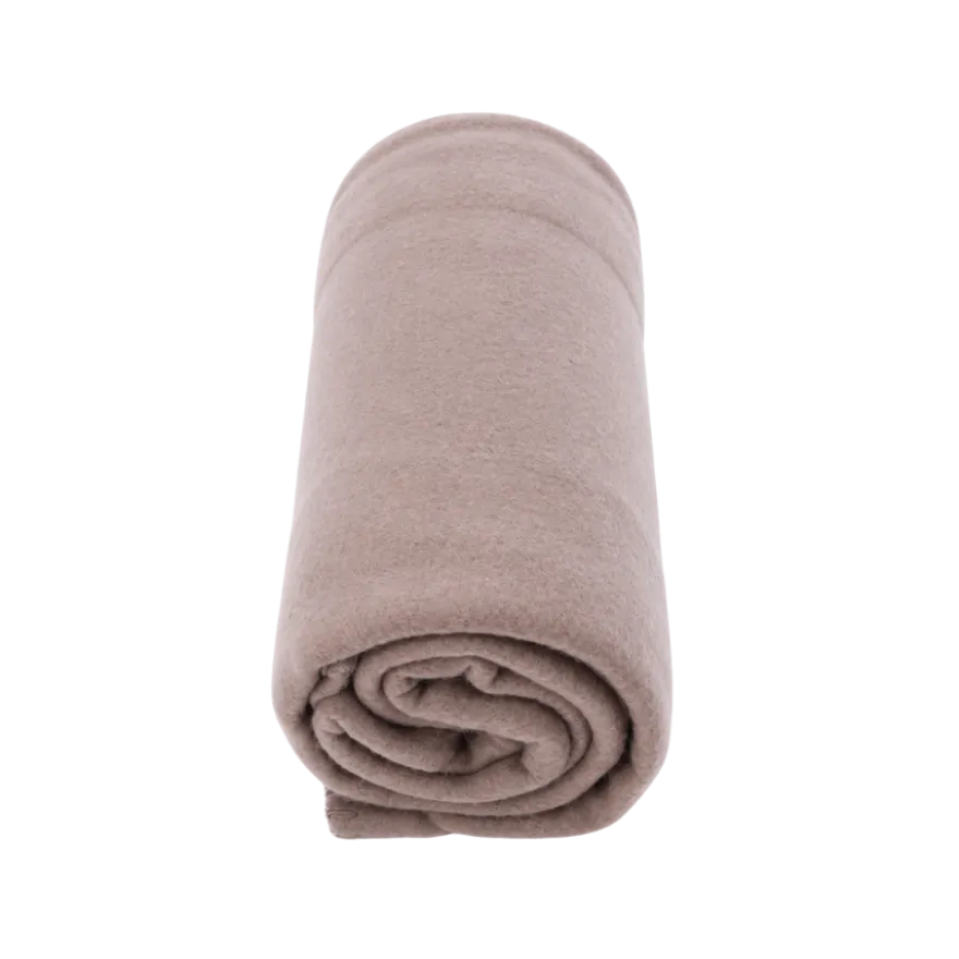 Tæppe Fleece i Taupe (125x150cm)