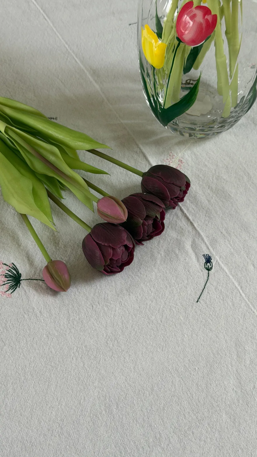 Tulipaner Buket i Lilla (H40cm)