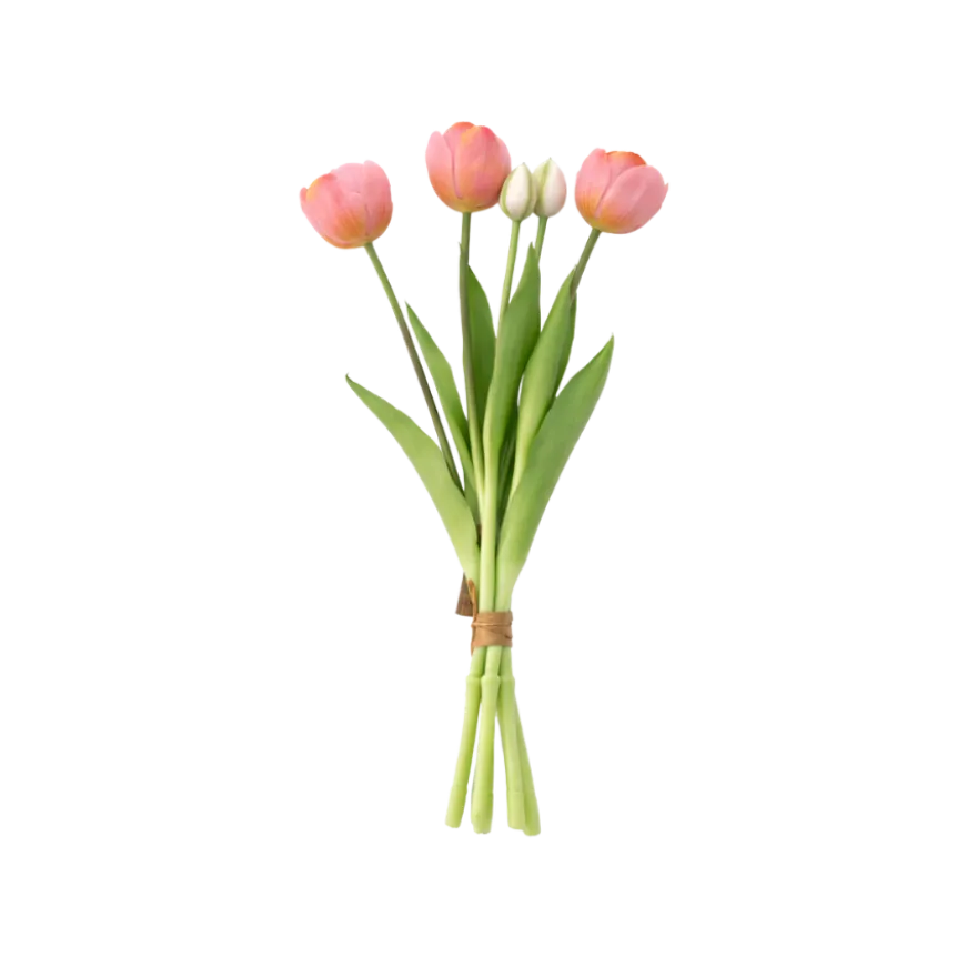 Tulipaner Buket i Lyserød (H40cm)