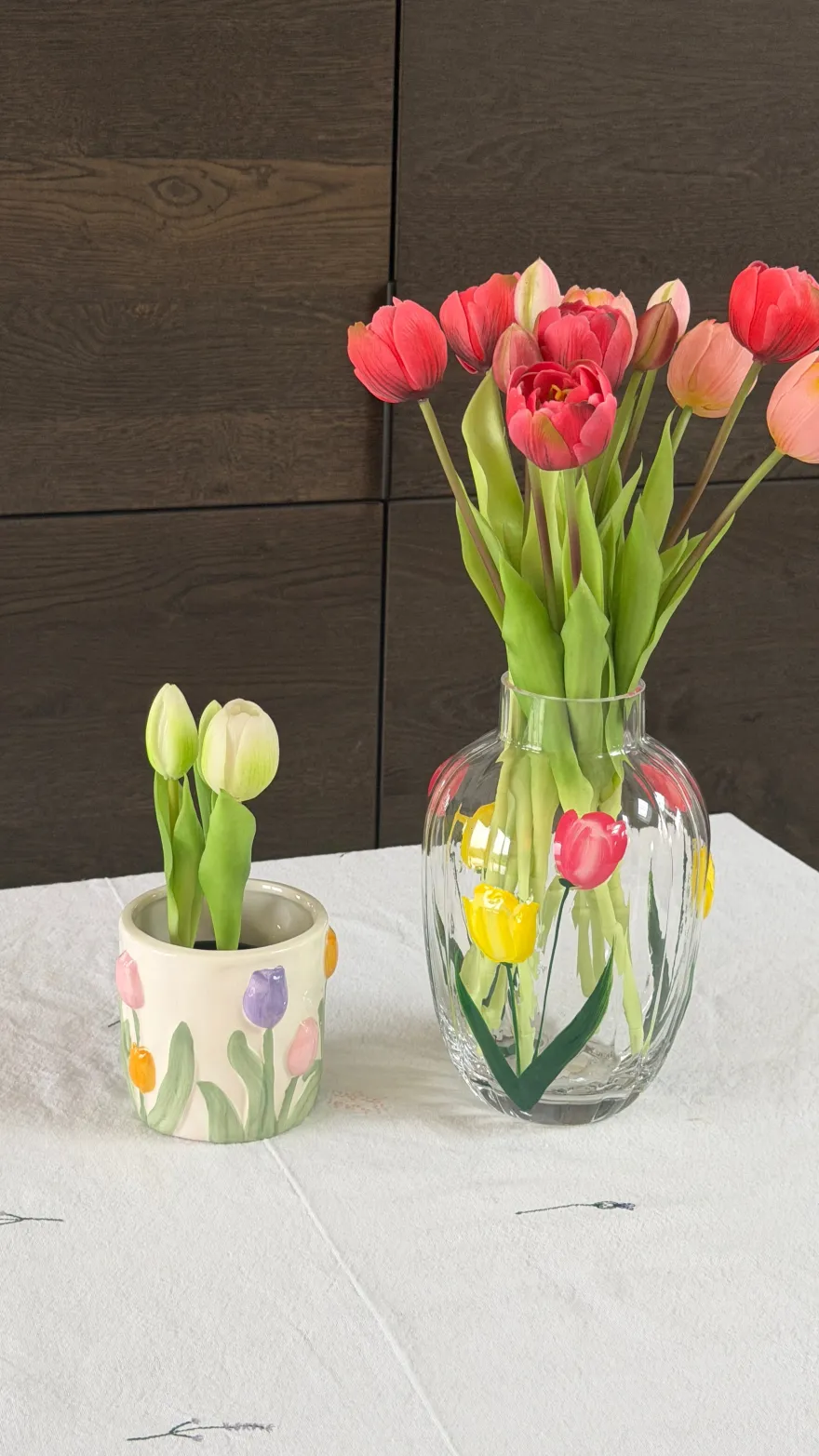Tulipaner Buket i Lyserød (H40cm)