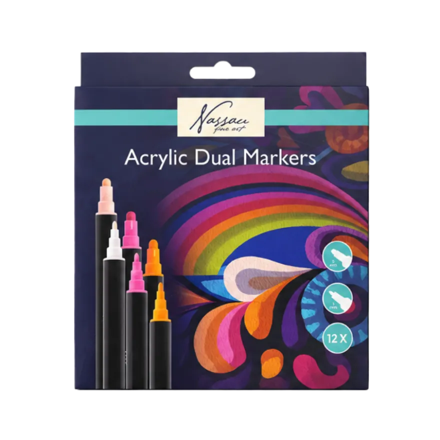 Tusser Akryl Dual Tip (12stk.)