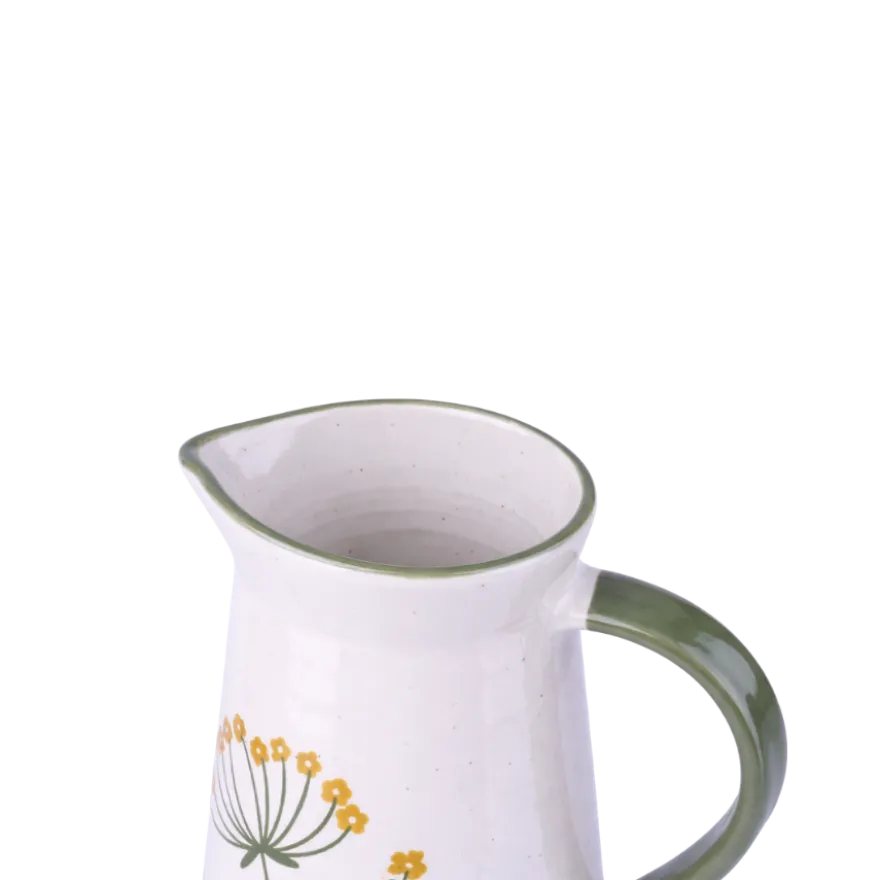 Vandkaraffel GANI m. Markblomster i Creme (1,2L)