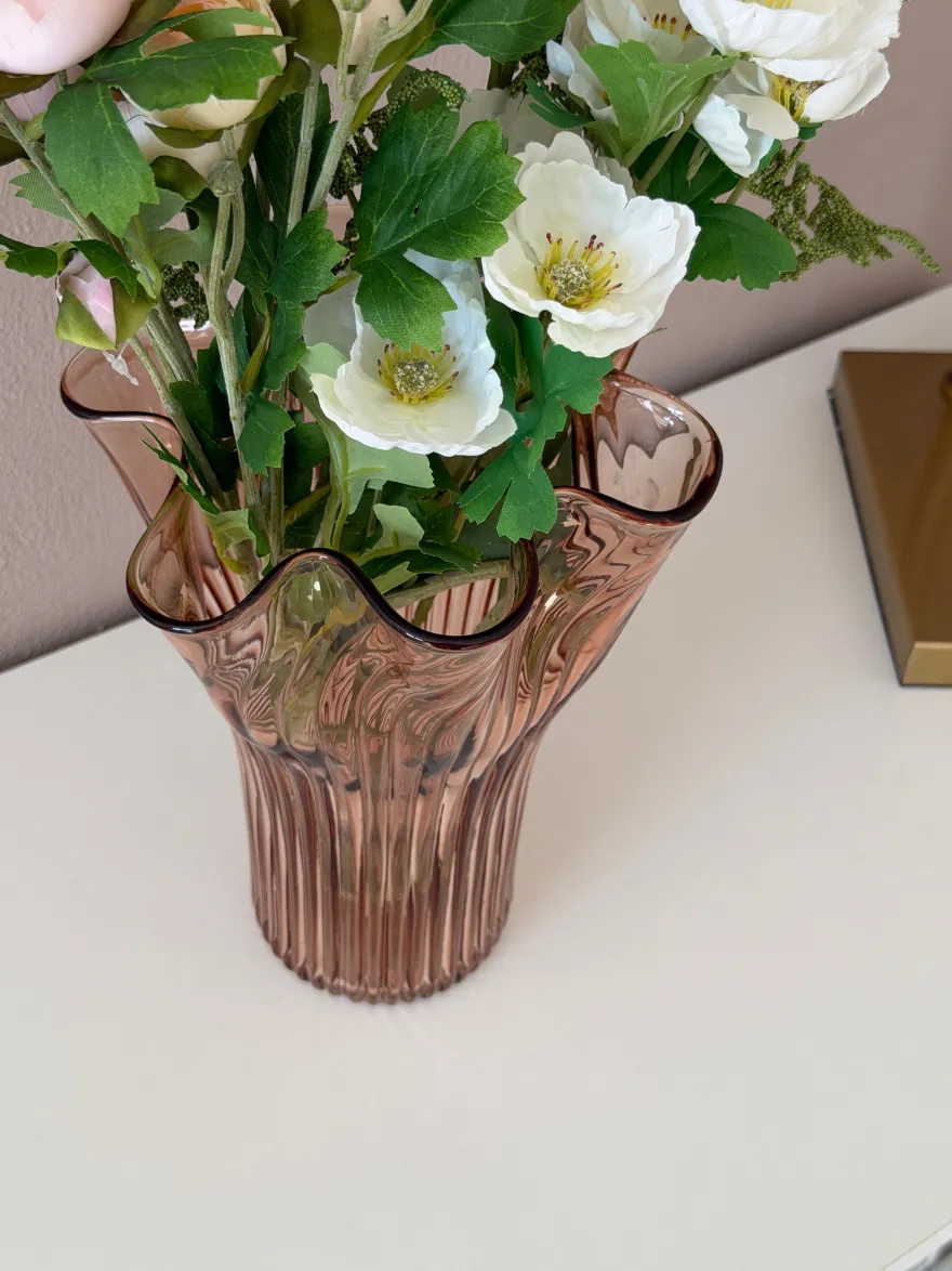 Vase EDELYN i Glas (19,5x25,5cm)