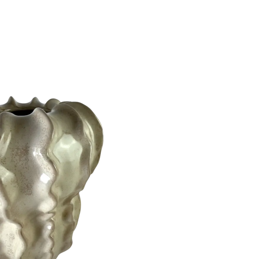 Vase FLORIDA i Beige (18,5x17,8x24,7cm)