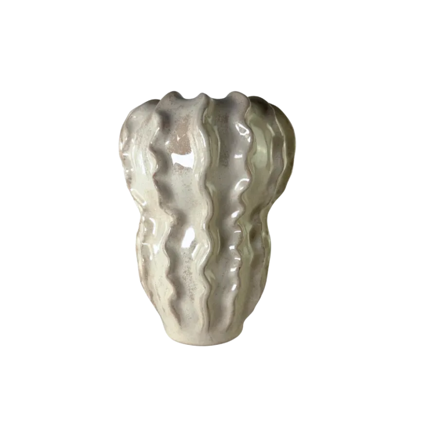 Vase FLORIDA i Beige (18,5x17,8x24,7cm)