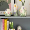 Vase GALIN m. Blomst (13x13,5x18,5cm)