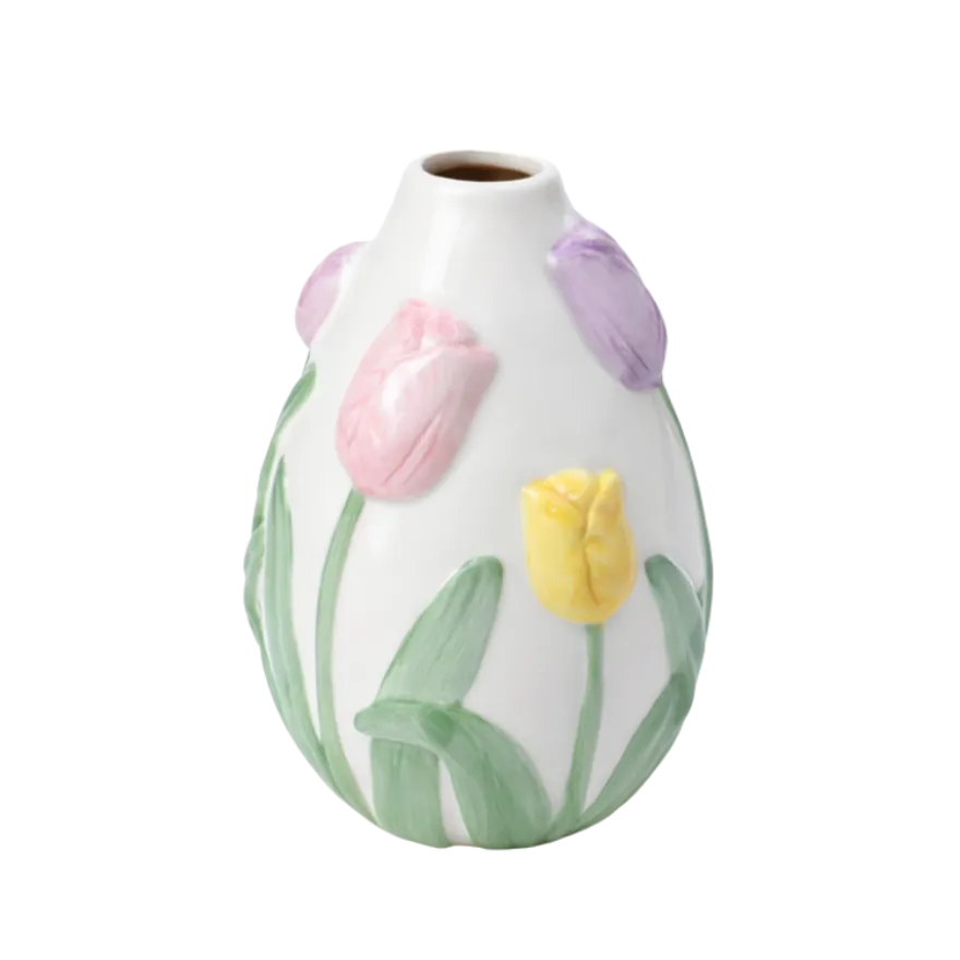 Vase GALIN m. Blomst (13x13,5x18,5cm)