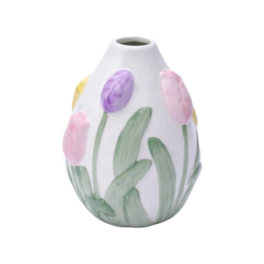 Vase GALIN m. Blomst (13x13,5x18,5cm)
