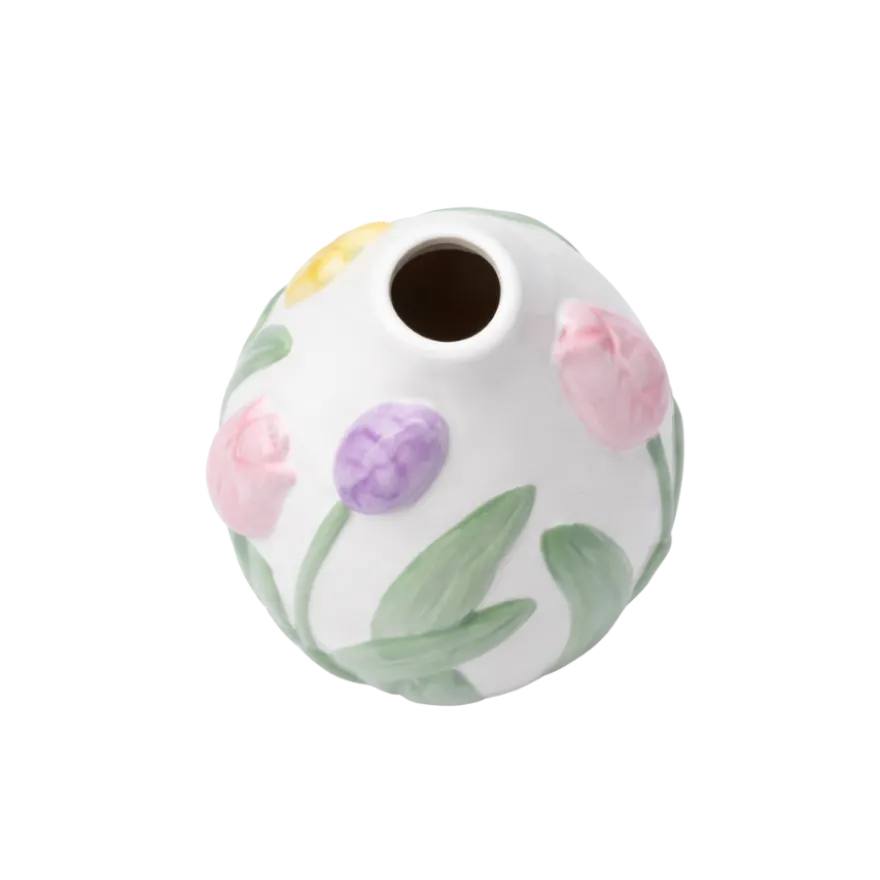 Vase GALIN m. Blomst (13x13,5x18,5cm)