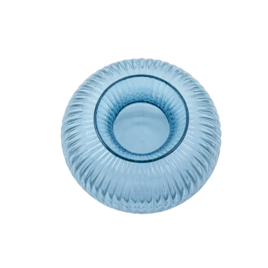 Vase Glas BEO i Blå (Ø17,5x20,5cm)