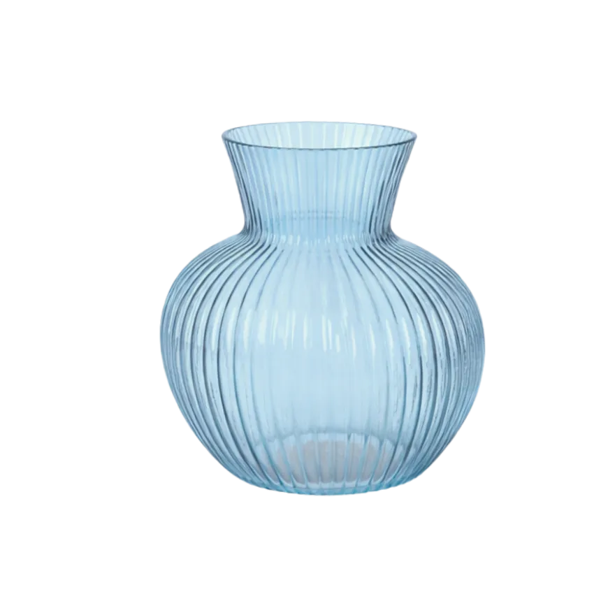 Vase Glas BEO i Blå (Ø17,5x20,5cm)
