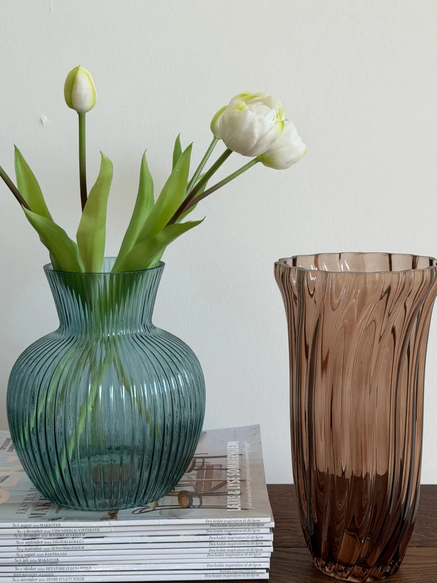 Vase Glas EDELLE i Amber (Ø13,5x25,5cm)