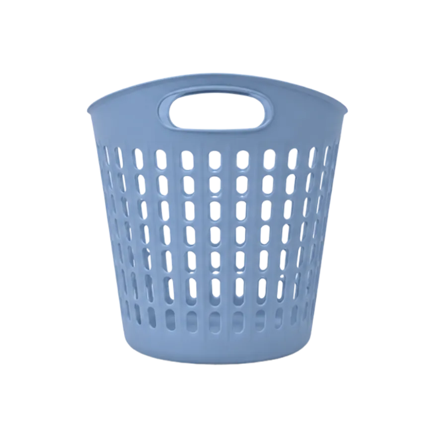 Vasketøjskurv MARTIN Plast i Blå (Ø39x40cm)