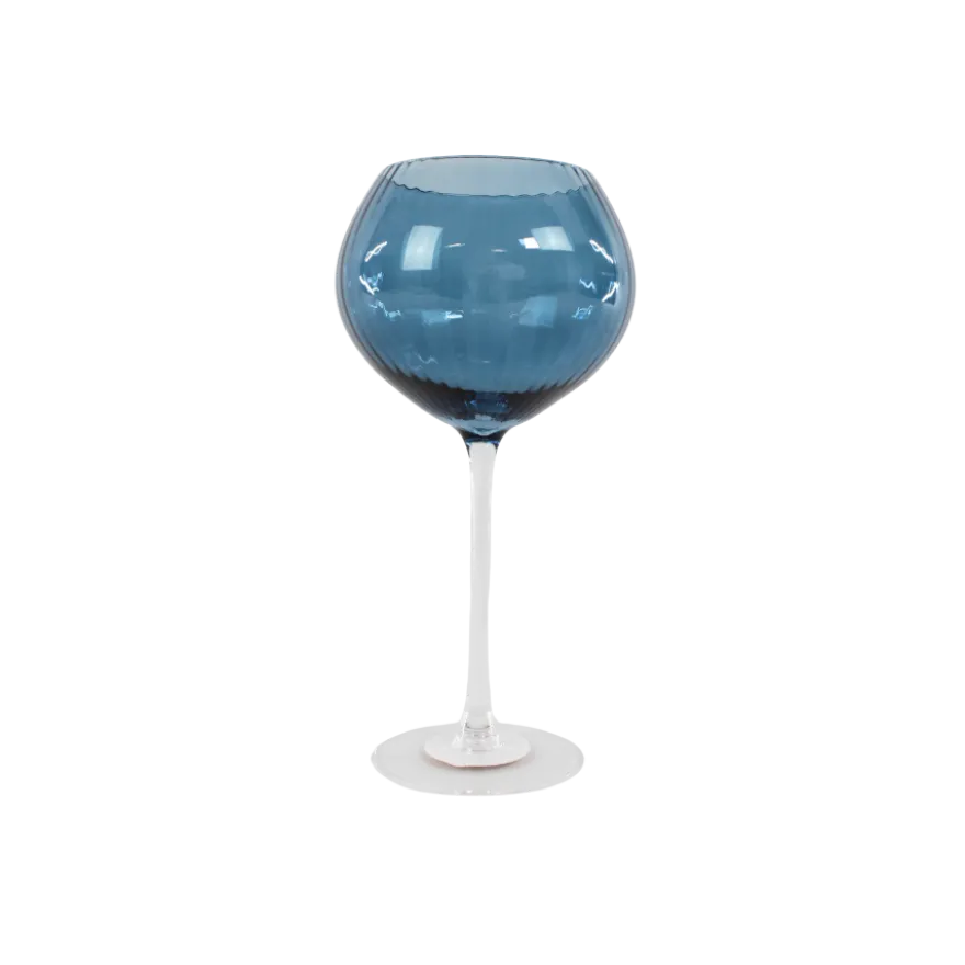 Vinglas AISYA m. Transparent Stilk i Blå (480ml)