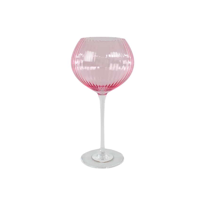 Vinglas AISYA m. Transparent Stilk i Lyserød (480ml)