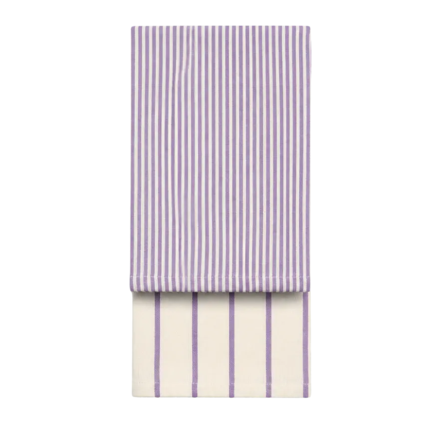 Viskestykke CORFITZ 2-pak i Strib Lilla/Hvid (50x70cm)