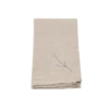 Viskestykke m. Broderet Lavendel i Camel Beige (50x70cm)
