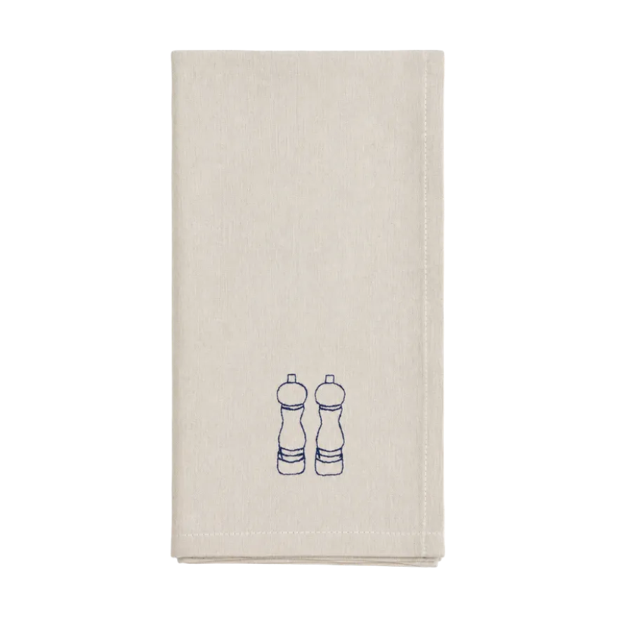 Viskestykke m. Salt/Peber Broderi (50x70cm)