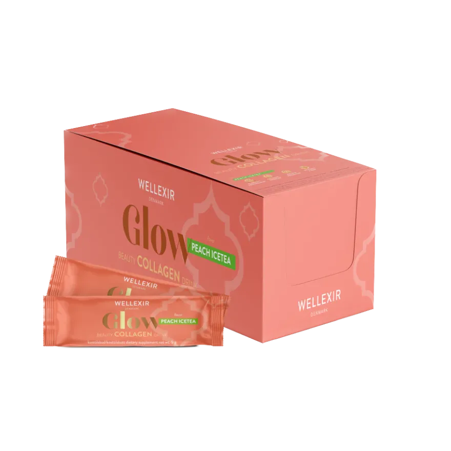 Wellexir Glow Beauty Drink Peach Ice Tea (50 stk.)